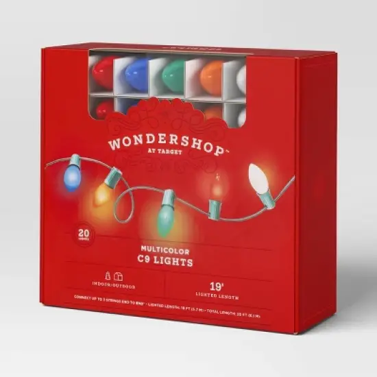 Incandescent Christmas Filament String Lights Multicolor Light Bulb with Green Wire - Wondershop&trade; image {4}