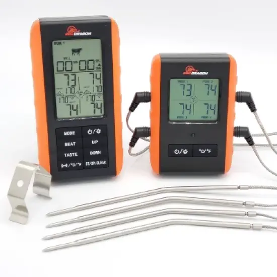 BBQ Dragon 4 Probe Wireless Meat Thermometer: Remote, Heat-Resistant, 490ft Range image {5}