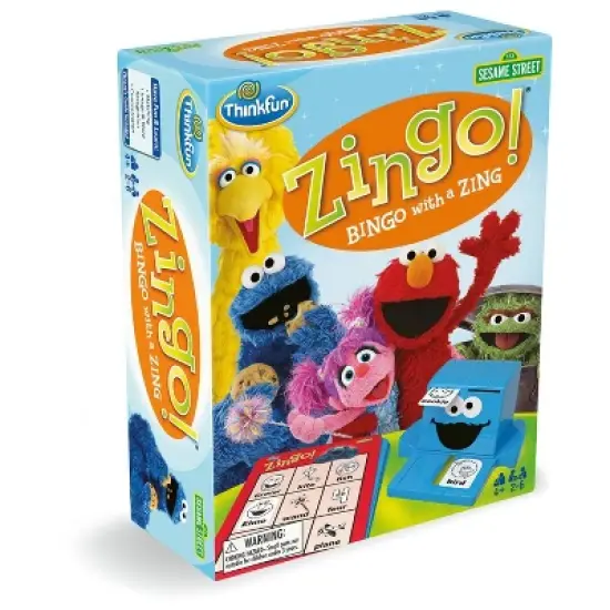 Ravensburger ThinkFun Zingo! Sesame Street Board Game: Reading Educational Game for 2-6 Players, Includes Cards & Tiles image {2}
