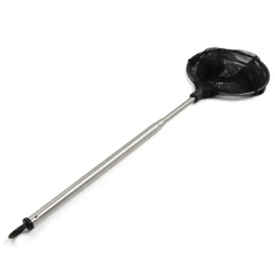 Unique Bargains Stainless Steel Telescopic Handle Aquarium Pond Shrimp Fish Skimming Net 2.8" Dia image {1}