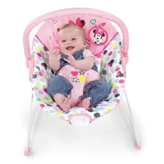 Bright Starts Minnie Mouse Spotty Dotty Vibrating Bouncer image {1}