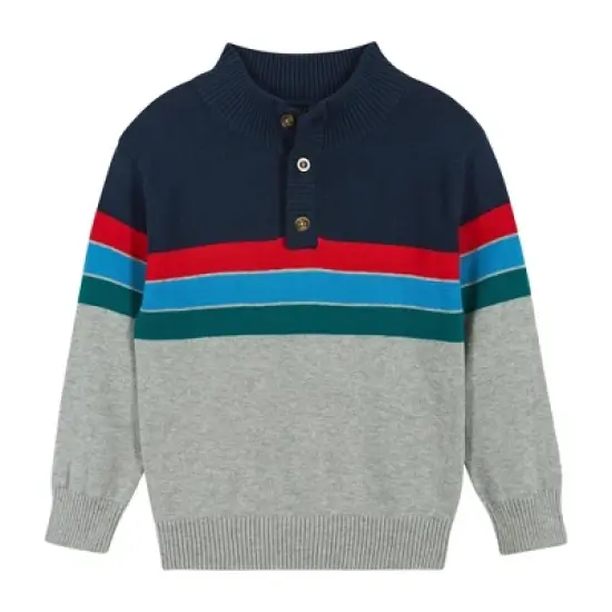 Andy & Evan  Infant  Boys Colorblocked 1/4 Neck Sweater Set image {3}