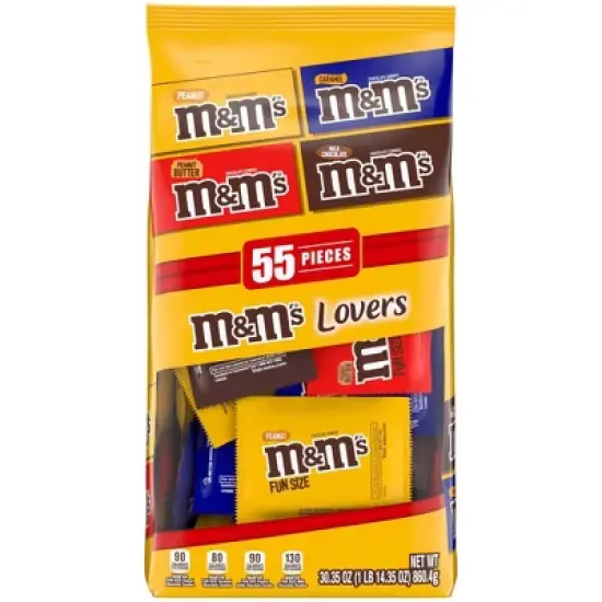 M&M's Variety Pack Fun Size Chocolate Candy Assortment - 55pc image {1}