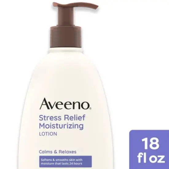 Aveeno Stress Relief Moisturizing Body Lotion with Lavender Scent, Natural Oatmeal to Calm and Relax image {9}