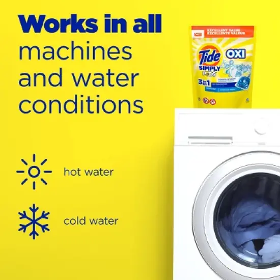 Tide Simply Pods Oxi Refreshing Liquid Laundry Detergent Pacs - Breeze - 30oz/55ct image {5}