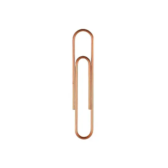 JAM Paper Colored Jumbo Paper Clips Large 2 Inch Rose Gold Paperclips 21832059A image {3}