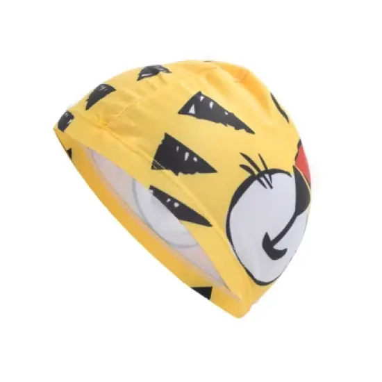 Unique Bargains Kid's Polyester Tigers Pattern Swim Cap Yellow Black 1 Pc image {5}