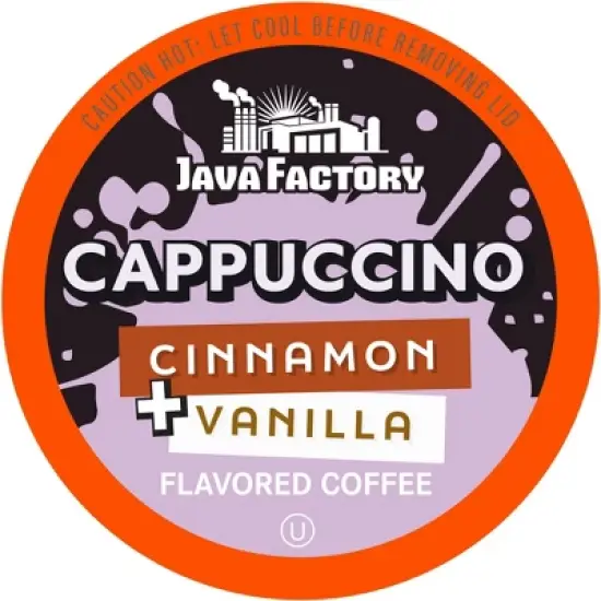 Java Factory Cappuccino Flavored Coffee,Compatible Keurig 2.0 K Cup Brewers,40Ct image {11}