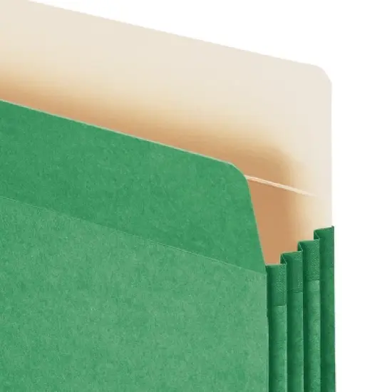 Smead File Pocket, Straight-Cut Tab, 3-1/2" Expansion, Letter Size, Green, 25 per Box (73226) image {7}
