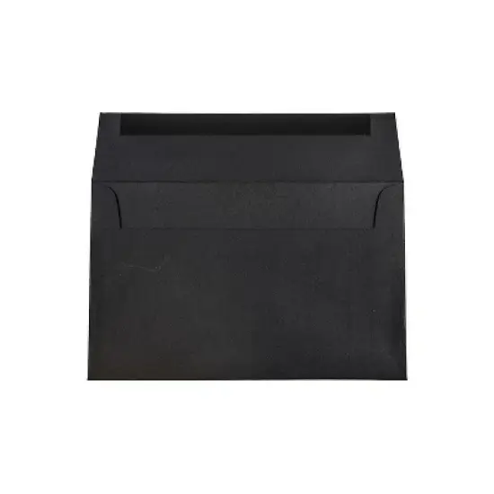 JAM Paper A9 Invitation Envelopes 5.75 x 8.75 Black Linen 900906807 image {1}
