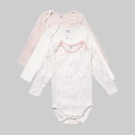 Stellou & Friends Unisex Cotton Long Sleeve Onesies - 3pk image {5}