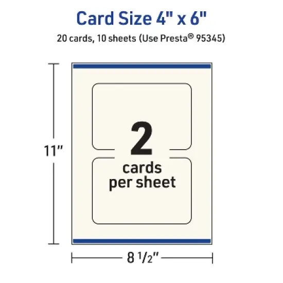 Avery Printable Cards with Rounded Corners, 4" x 6", Matte Ivory, 20ct image {4}