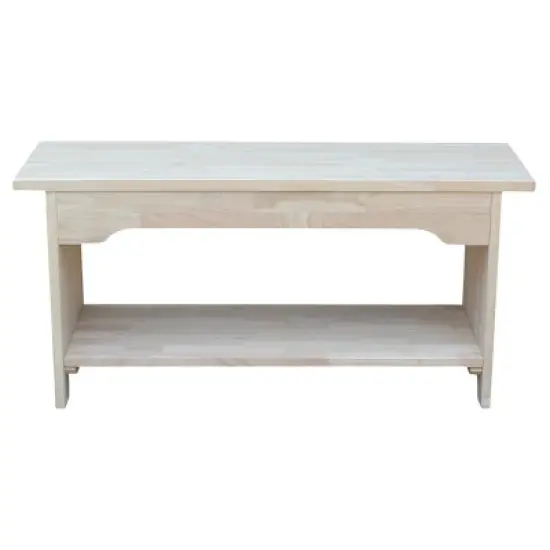Brookstone Bench Unfinished - International Concepts image {1}