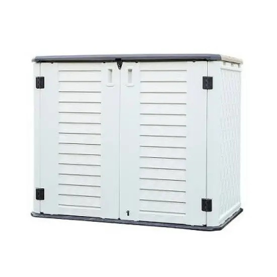 WELLFOR 175 gal Horizontal Storage Deck Box Beige image {1}