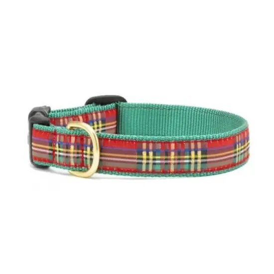 Up Country Christmas Sparkle Plaid Pattern Dog Collar image {2}