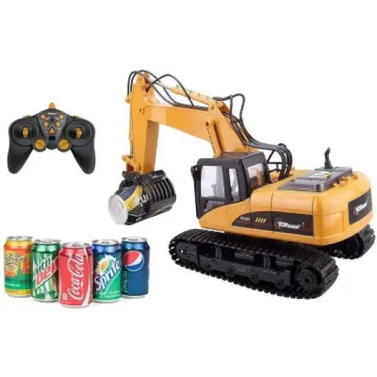 Top Race 15 Channel Remote Control Excavator Construction Tractor image {2}