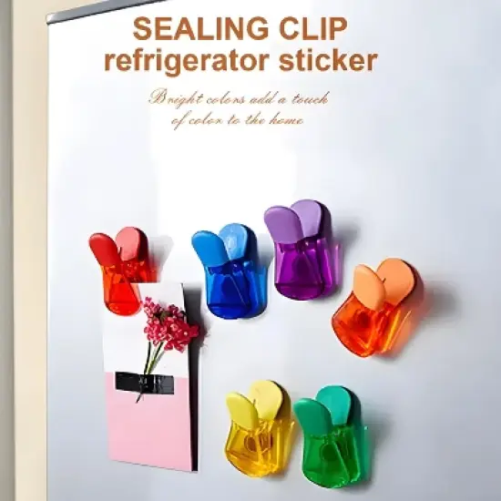 Kitcheniva Magnetic Clip Set With Refrigerator Magnet 6 Pcs image {1}