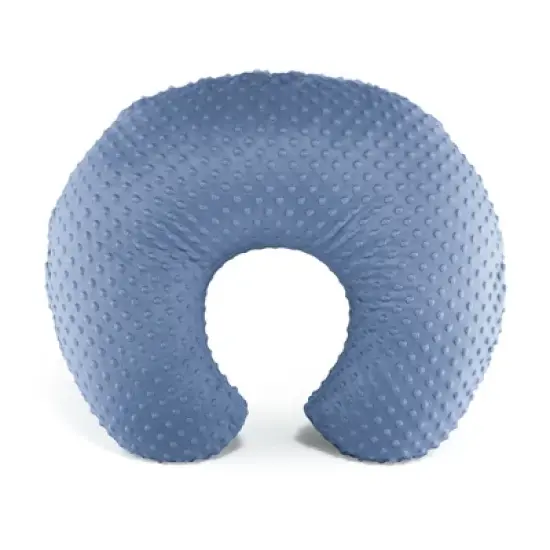 The Peanutshell Nursing Pillow Covers for Breastfeeding, 2 Pack Set, Dinosaur and Navy Blue Minky Dot image {3}
