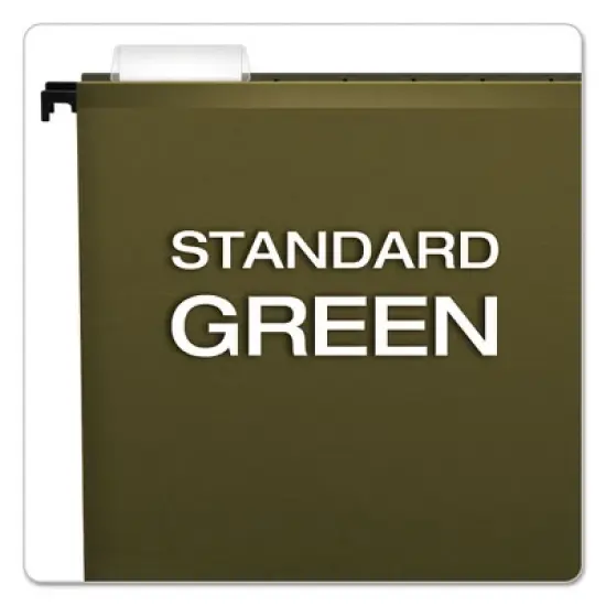 Pendaflex SureHook Hanging Folders, Letter Size, 1/5-Cut Tabs, Standard Green, 20/Box image {4}