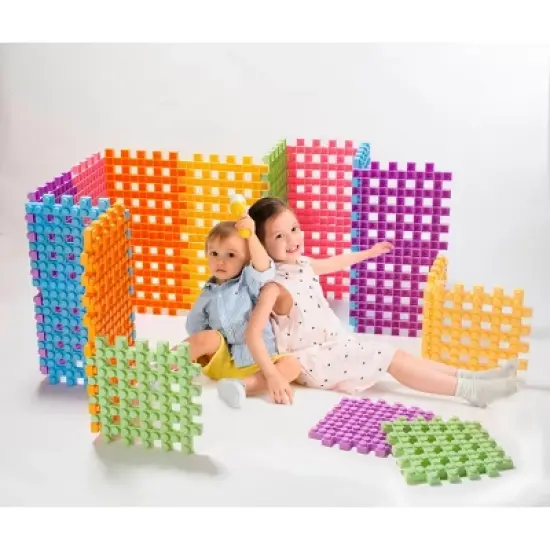 UNiPLAY Waffle Soft Blocks &mdash; Cube Puzzle Play for Cognitive and Sensory Development in Early Learning Education, Ages 3 Months and Up (6pc Set) image {2}