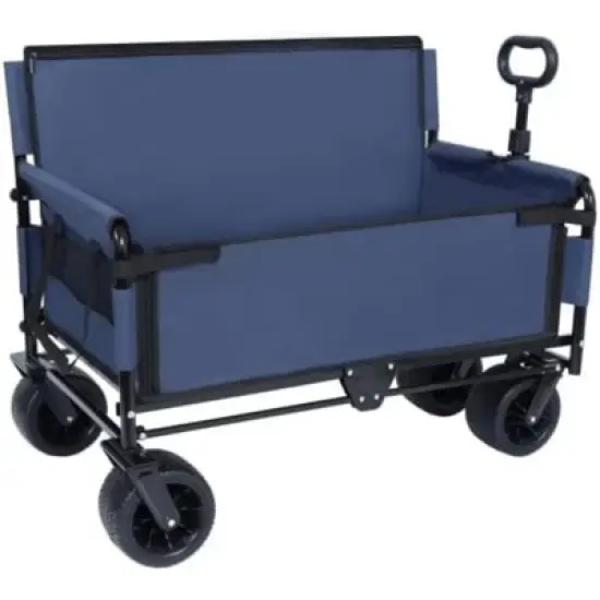 FATMOON 3-in-1 Heavy-Duty Folding Wagon Cart with All-Terrain Wheels & 180L Storage for Beach Camping Families & Outdoor Enthusiasts image {14}
