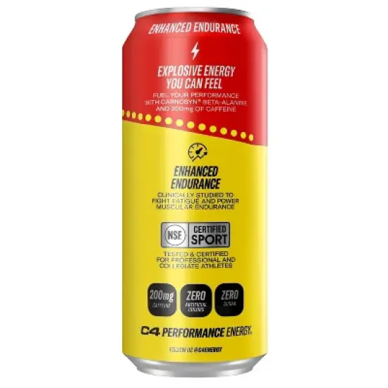 C4 Performance Cherry Popsicle Energy Drink - 16 fl oz Can image {2}