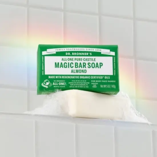 Dr. Bronner's All-One Pure-Castile Magic Bar Soap - Almond - 5oz image {3}