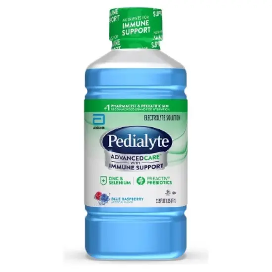 Pedialyte Advanced Care Electrolyte Solution Hydration Drink - Blue Raspberry - 33.8 fl oz image {9}