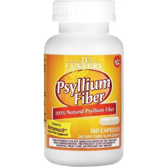 21st Century Psyllium Fiber 160 Capsules image {3}