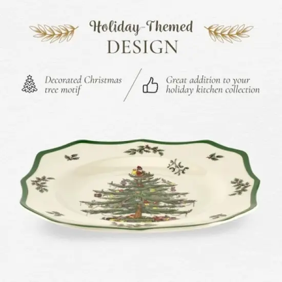 Spode Christmas Tree Scalloped Dinner Plate image {2}