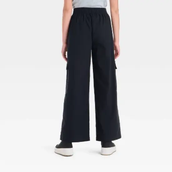 Girls' Wide Leg Soft Cargo Pants - art class&trade; image {1}