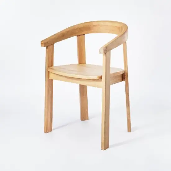 Terra Solid Wood Curved Back Dining Chair - Threshold&trade; designed with Studio McGee image {8}
