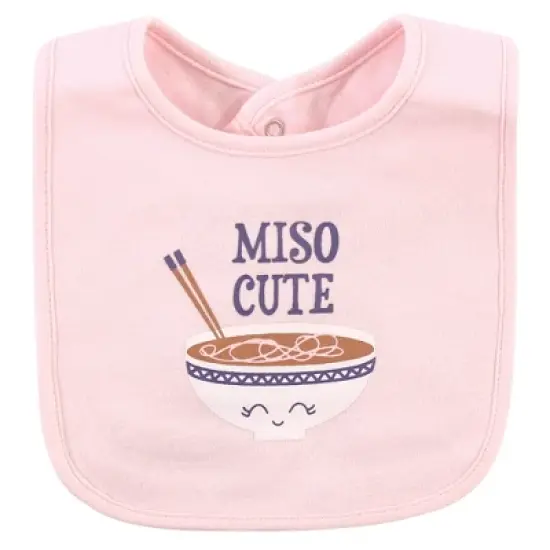 Hudson Baby Infant Girl Cotton Bibs, Food Puns Girl, One Size image {1}