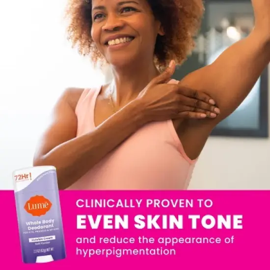 Lume Whole Body Women's Deodorant Invisible Cream Stick - Soft Powder Scent - 2.2oz image {4}
