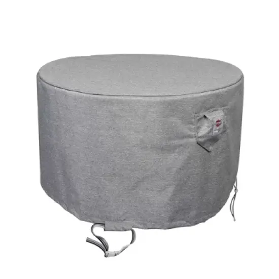 Platinum 3-Layer Water Resistant Outdoor Fire Table Round Covers Gray Melange by Shield image {5}