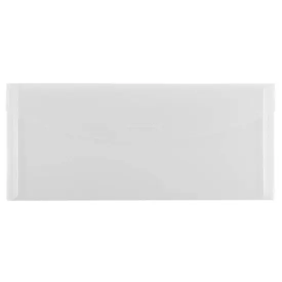 JAM Paper 12pk 4 1/4''"x9 3/4'' Plastic Envelopes with Tuck Flap Closure - Clear: Document Storage Organizer, Filing Accessories image {5}