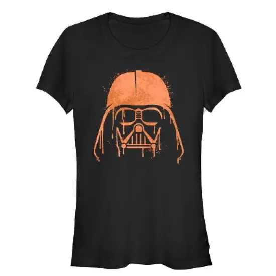 Junior's Star Wars Halloween Vader Helmet Spray-Paint T-Shirt image {2}