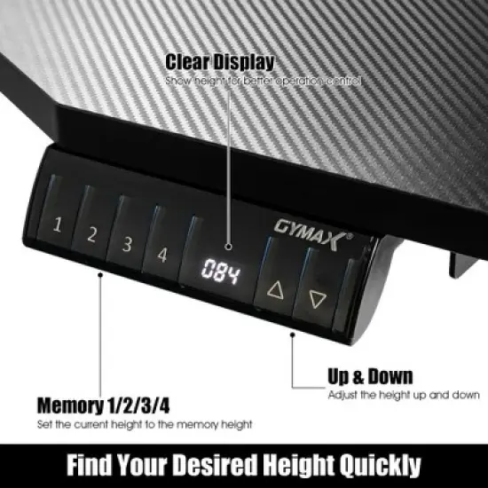 Costway Electric Standing Gaming Desk Sit to Stand Height Adjustable Splice Board image {6}