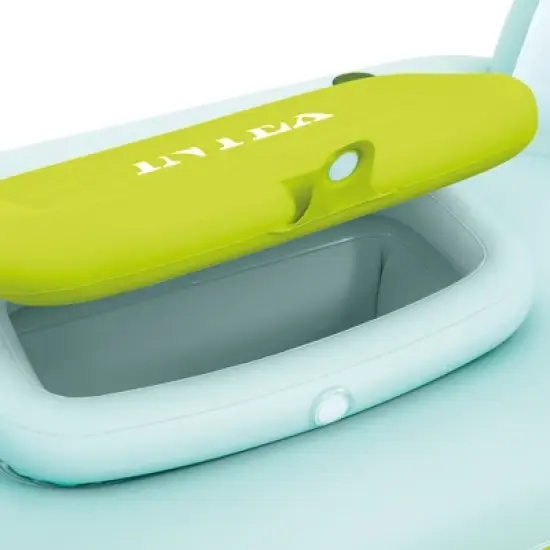 Intex Seascape Island Inflatable Ultimate Water Hangout Lounge with Built In Cooler Area, Cup Holder, and Oversized Backrests image {4}