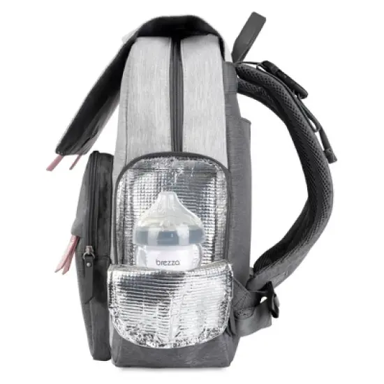 Eddie Bauer Cascade Backpack DIaper Bag - Gray/Pink image {2}