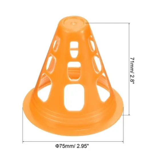 Unique Bargains Football Roller Skating Sports Training Agility Cones with Square Holes 25 Pcs image {1}