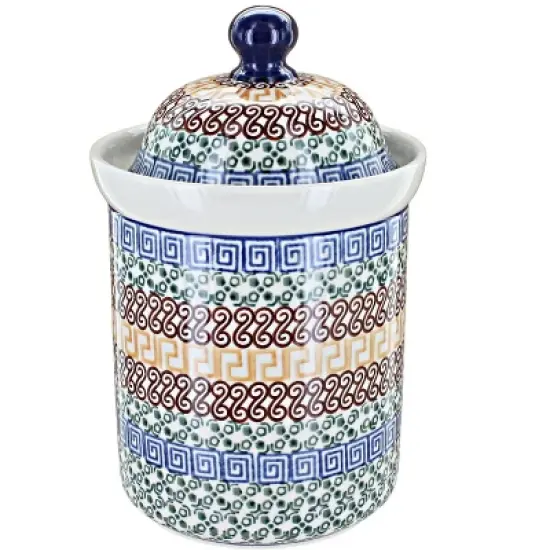 Blue Rose Polish Pottery 491 Ceramika Small Canister image {5}
