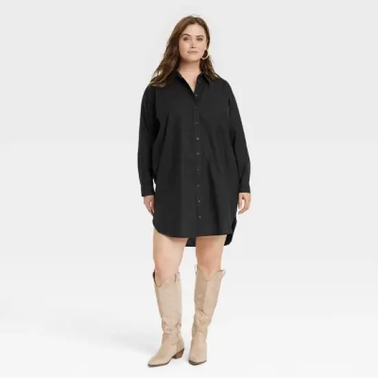 Women's Long Sleeve Mini Shirtdress - Universal Thread&trade; image {3}