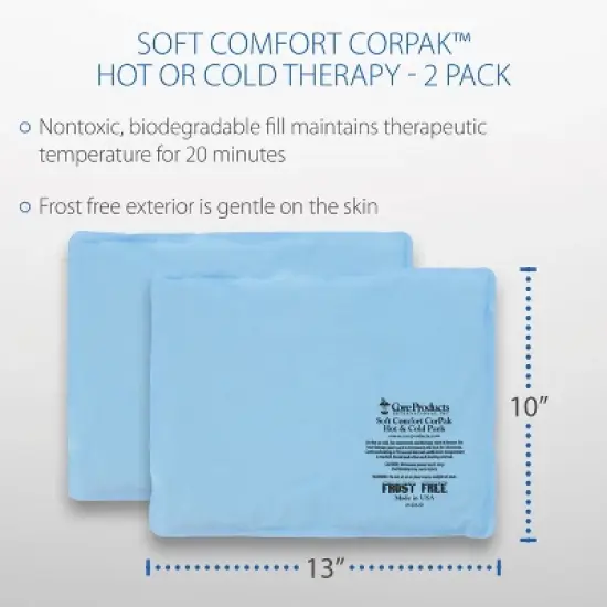 Core Products Soft Comfort CorPak Hot and Cold Therapy - 10" X 13" (2-Pack) image {3}