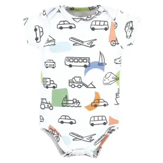 Hudson Baby Cotton Bodysuits, Fun Transportation image {6}