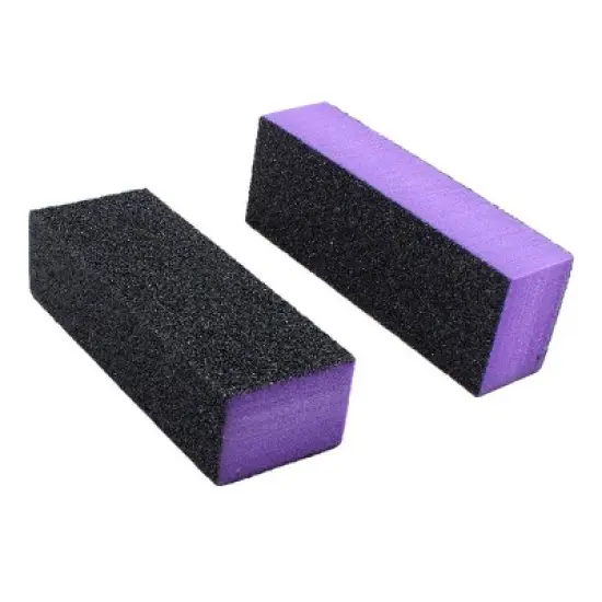 Unique Bargains 4 Way Nail File Art Shiner Polish Buffer Buffing Block  Black Purple 2 Pcs image {4}