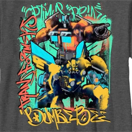 Boy's Transformers: Rise of the Beasts Graffiti Poster T-Shirt image {1}