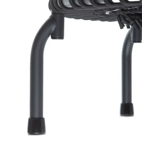 JumpSport 350 PRO Indoor Heavy Duty Lightweight 39 Inch Round Fitness Trampoline with 4 Videos, Secure Arched Legs, and Quiet, Safe Bounce, Black image {2}