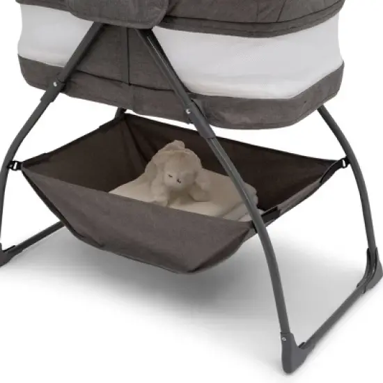 Delta Children TravelMate Compact Fold Bassinet - Gray Tweed image {6}