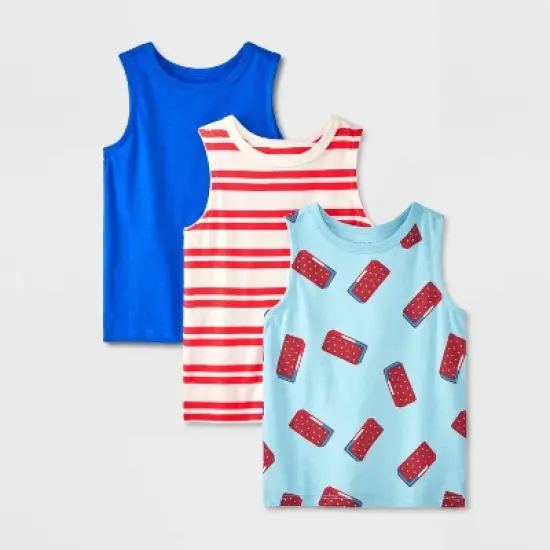 Toddler Boys' 3PK 4th of July Ice Cream Tank Top - Cat & Jack&trade; image {3}